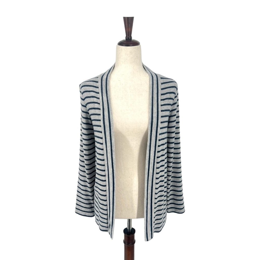 MIX by 41 Hawthorn Striped Open Front Cardigan | Extra Small